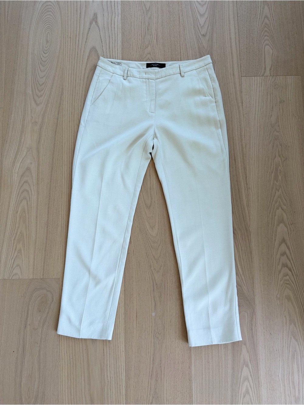 Weekend Ivory Cropped Pants MaxMara Off-White Tailored Dress Pants